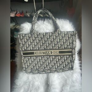 Black and Gray Tote Bag